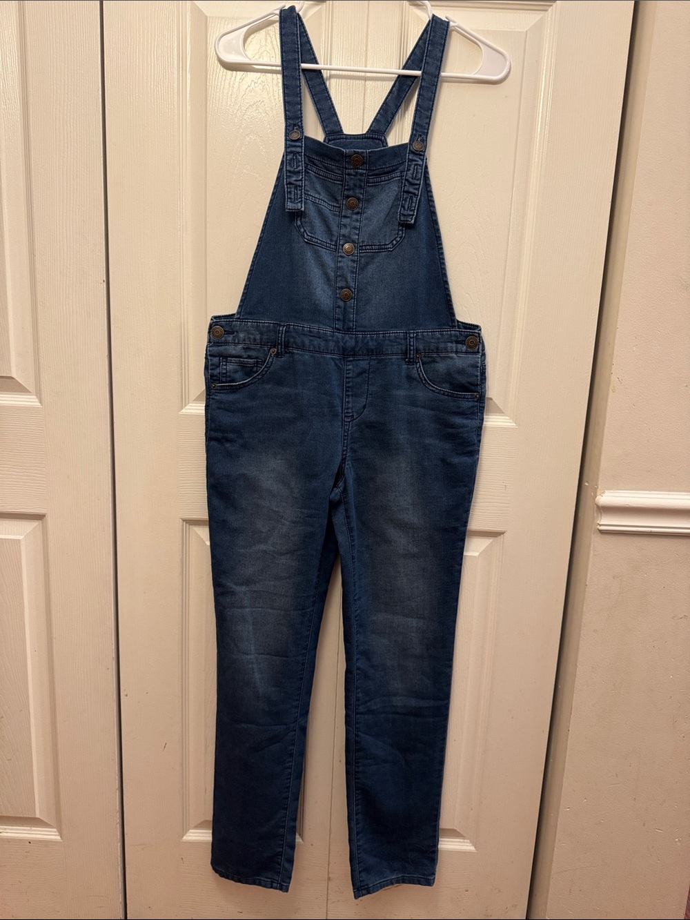 Cat & Jack Girls Denim Dark Wash Overalls